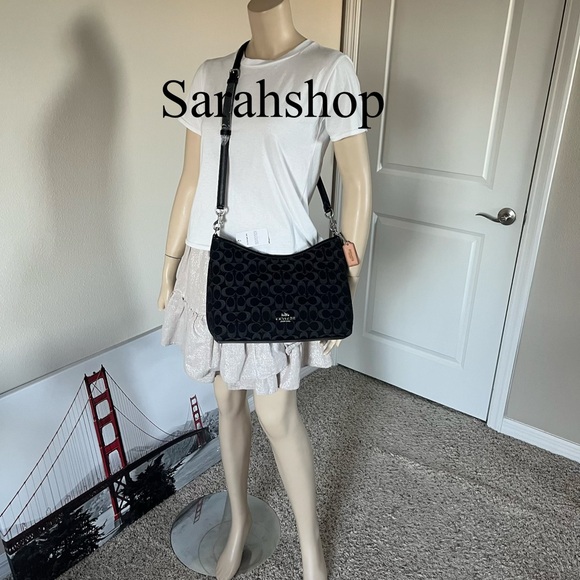 ✅Coach Laurel Shoulder Bag In Signature Denim - Picture 8 of 12